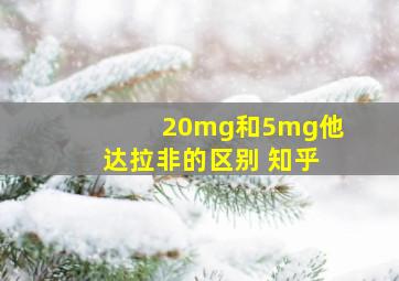 20mg和5mg他达拉非的区别 知乎